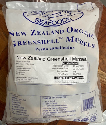 NZ Greenshell Mussel Meat - Southern Seafood 1KG